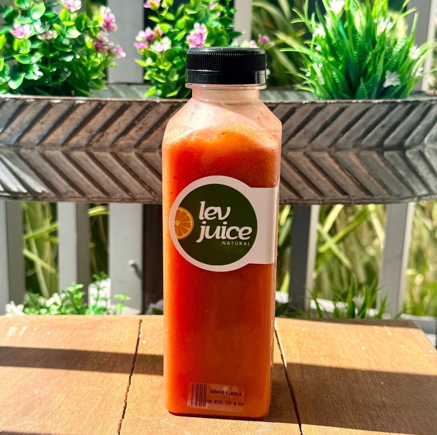 Natural strawberry with orange juice