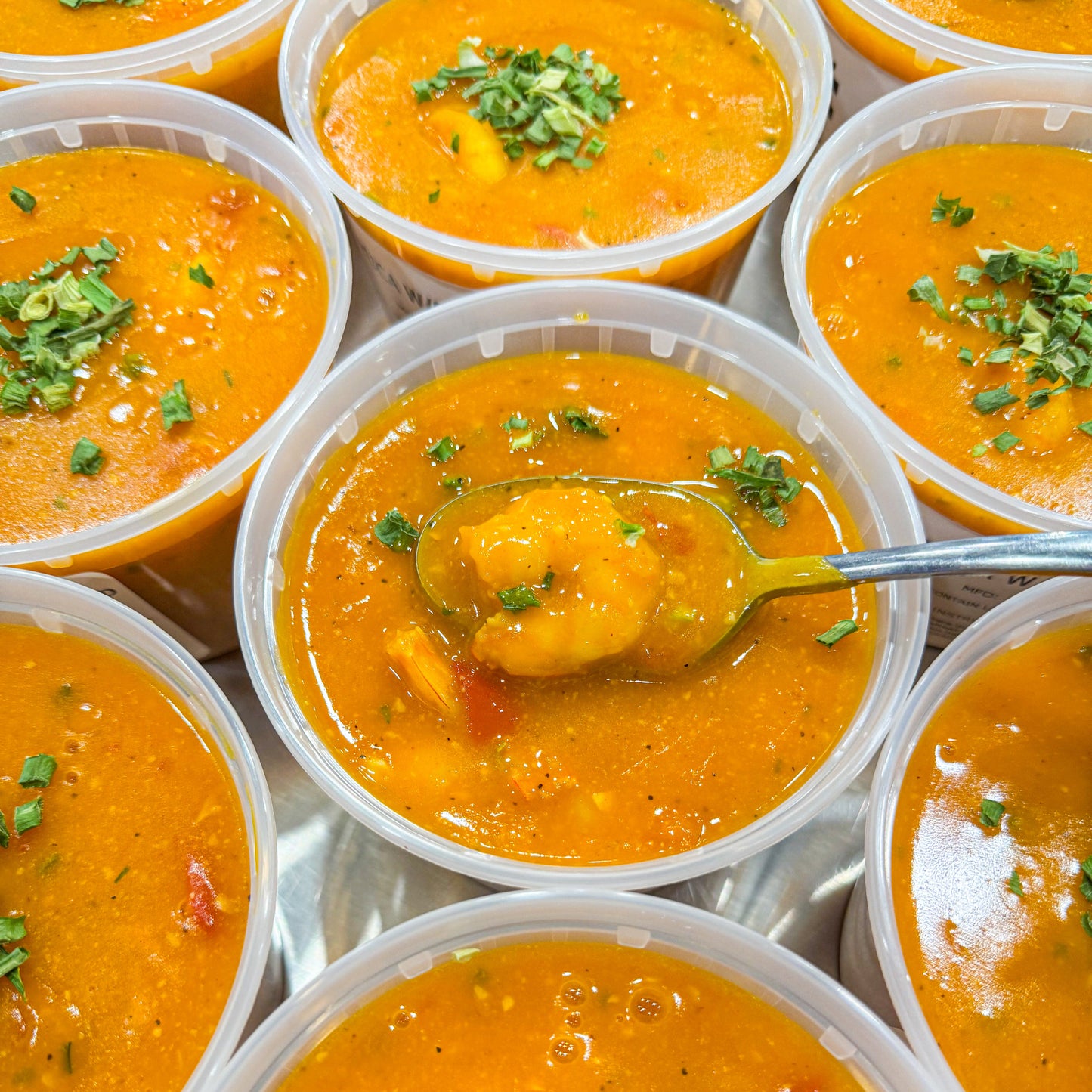 Caldo de Mandioca com Camarão