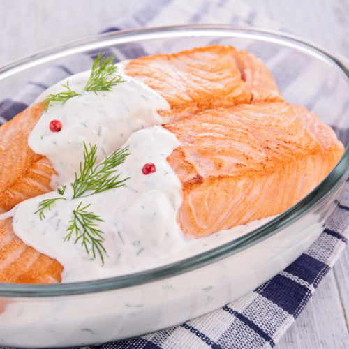 Salmão a o Molho de Catupiry