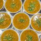 Caldo de Abobora com Carne Desfiada