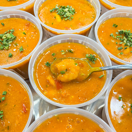 Caldo de Mandioca com Camarão
