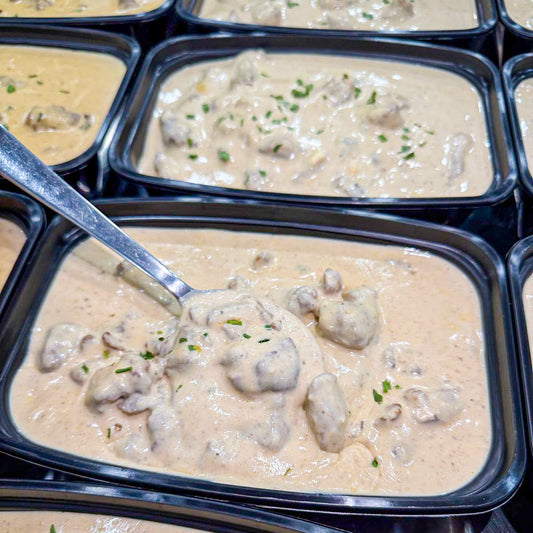 (CONG.) Cubinhos de Filé Mignon ao Molho de Catupiry